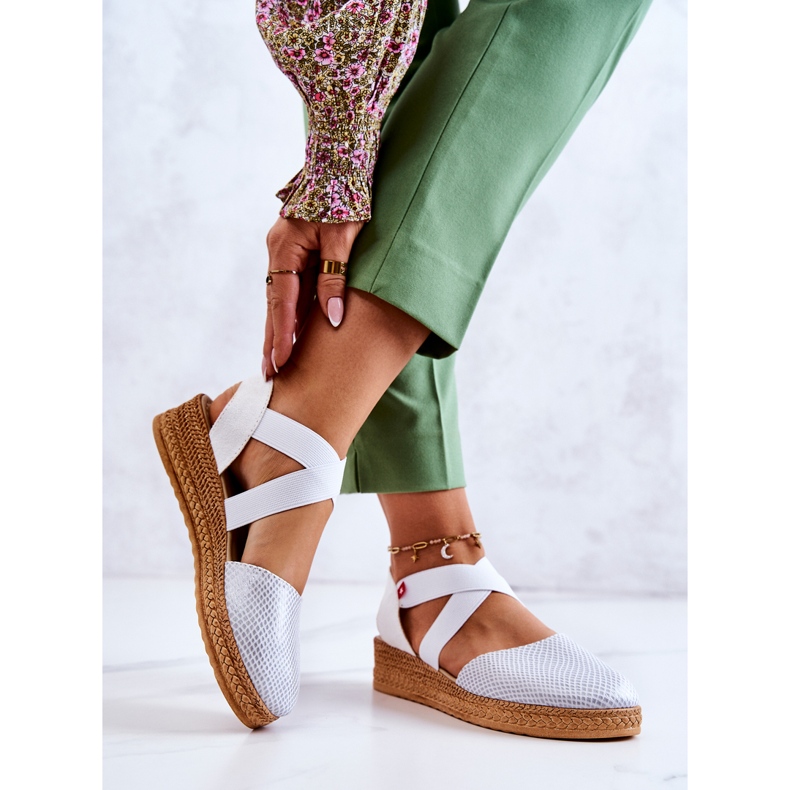 Fashionabla espadrillor för kvinnor Big Star JJ276036 Vit 1