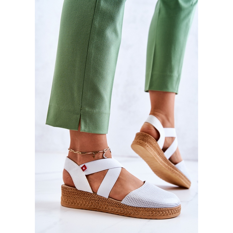 Fashionabla espadrillor för kvinnor Big Star JJ276036 Vit 2
