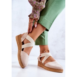 Espadrillor i mocka för damer Big Star JJ276038 Beige 1