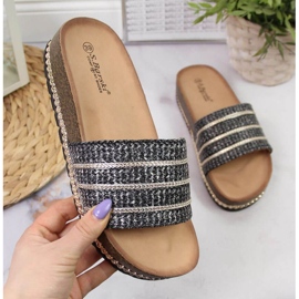 Svarta plattformstofflor W S. Barski 1