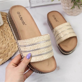 Beige plattformstofflor W S. Barski 1