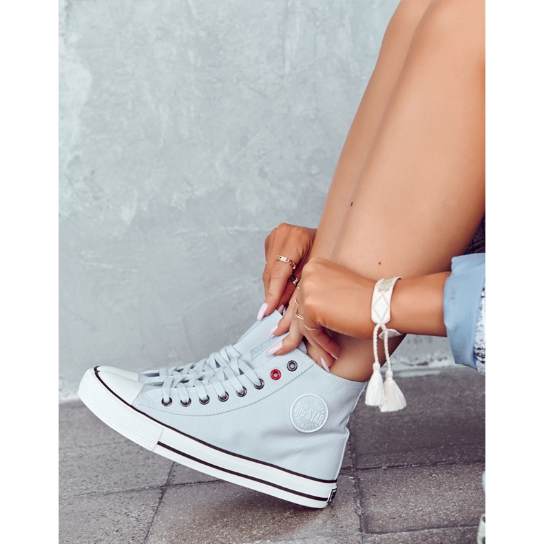 Höga sneakers för damer Big Star JJ274209 Blå 1