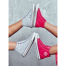 Höga sneakers för damer Big Star JJ274210 Fuchsia rosa 1