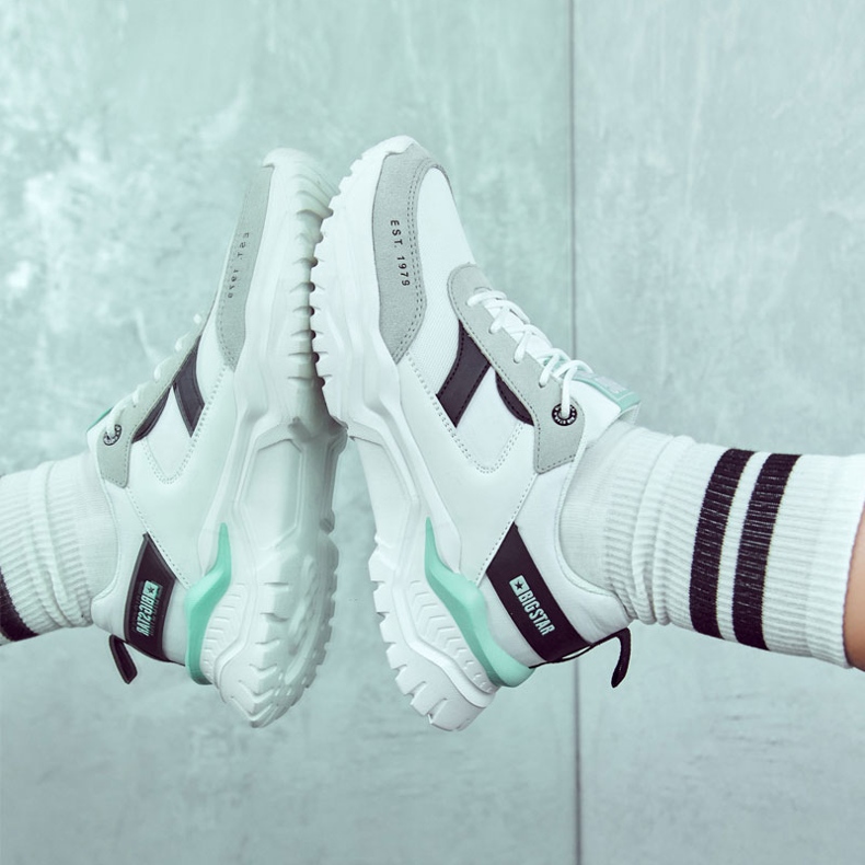 Damsportskor Big Star JJ274A412 Vit och svart blå 1