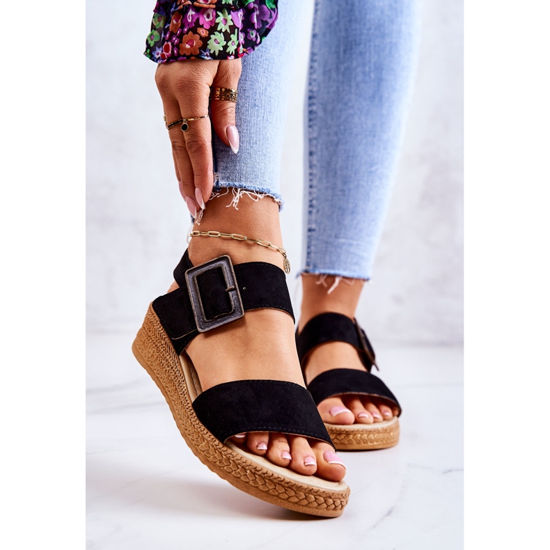 Damsandaler i mocka Big Star JJ276031 Svart 1