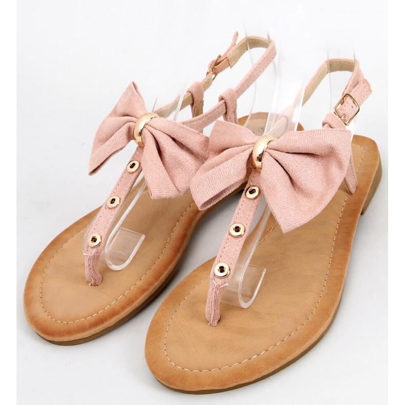 Flip-flops med Megi Champagne rosett rosa 1
