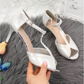 Eleganta silversandaler med öppen tå W Filippo 1