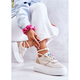 PS1 Knytna sportskor dam Sneakers Beige Manila 1