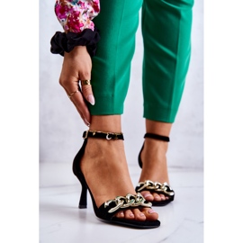 Högklackade mockasandaler Laura Messi 2366 Svart 1