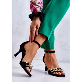 Högklackade mockasandaler Laura Messi 2366 Svart 2