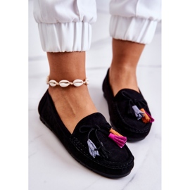 PS1 Svarta Wilessa loafers i mocka för kvinnor 1