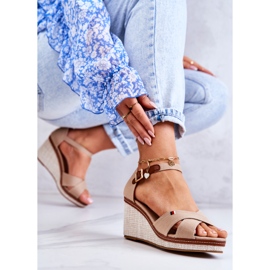 PS1 Damsandaler På Wedge Mörk Beige Veenus 1