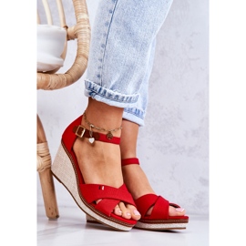 PS1 Röda Veenus wedge sandaler för kvinnor 1