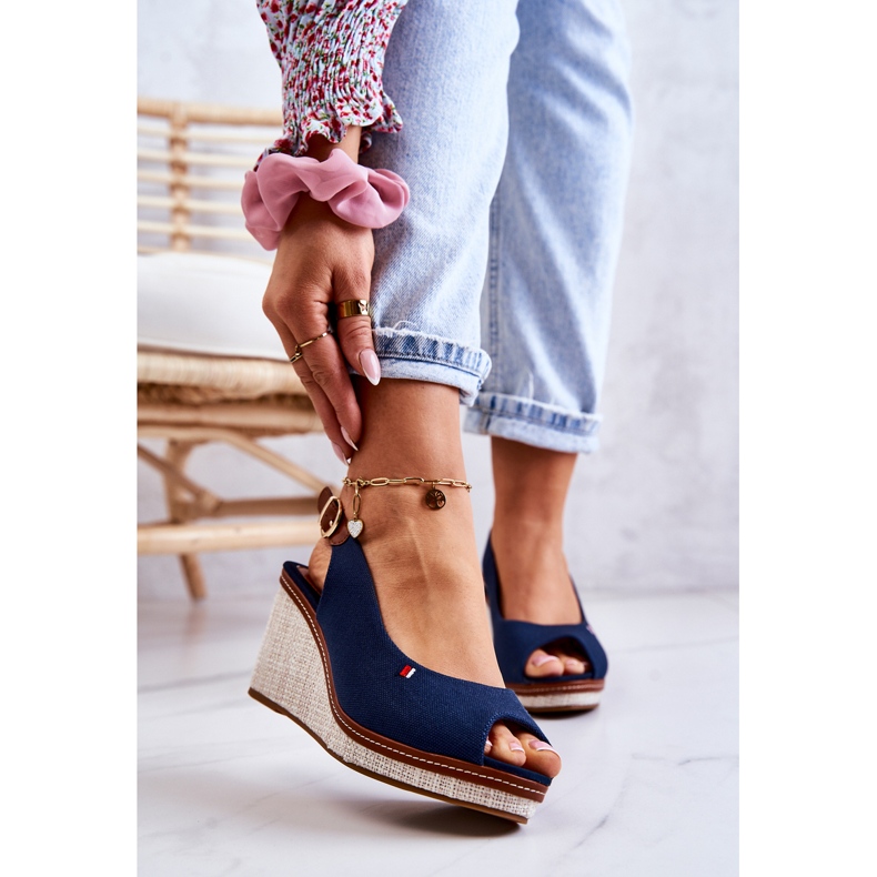 Bekväma sandaler för kvinnor med spänne Marinblå Thalas 1