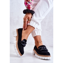 PS1 Loafers i mocka med svart Talisa-dekoration 2