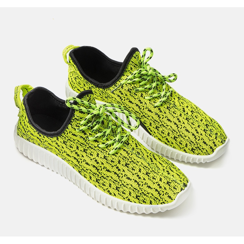 Neongröna Bekking sneakers för män svart 1