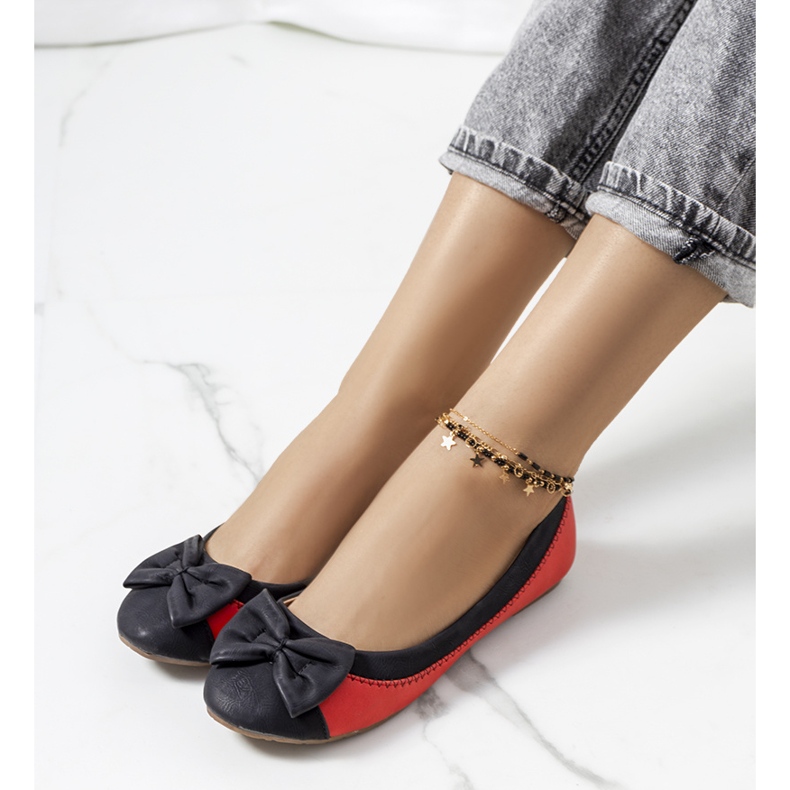 Svarta ballerinor med Eske rosett 1