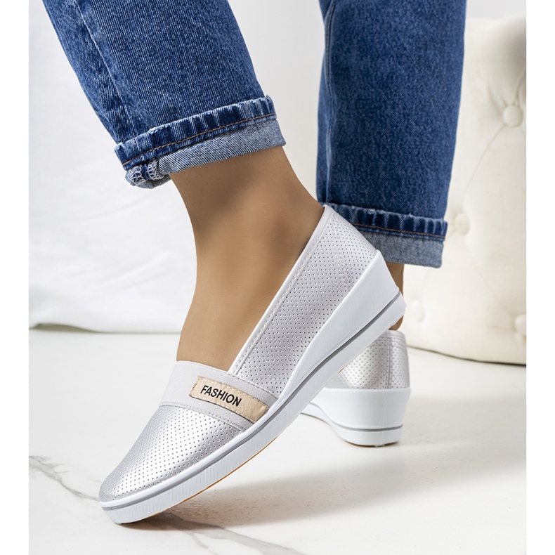 Silver wedge sneakers Klink 1