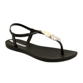 Flipflops med Ipanema-dekoration 83182 svart 23526 silver- gyllene 2
