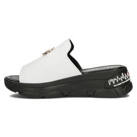 Skinntofflor Filippo DK3872 / 22 Wh vita 1