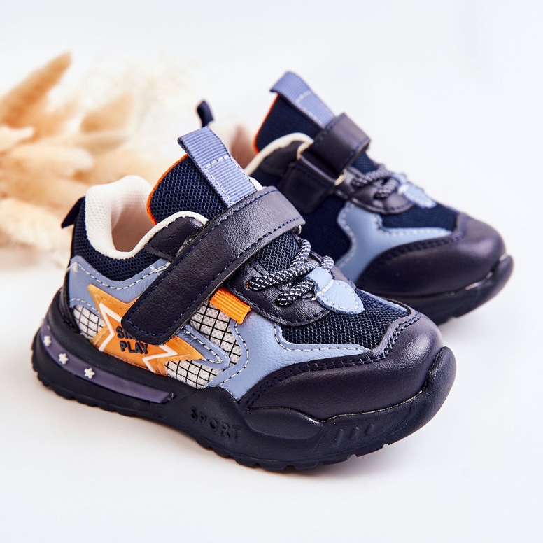 PJ2 Lätt sportskor för barn Marinblå Mobby 1