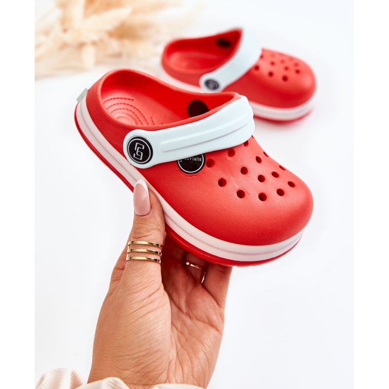 Bekväma barntofflor Crocs Red Colly röd 1