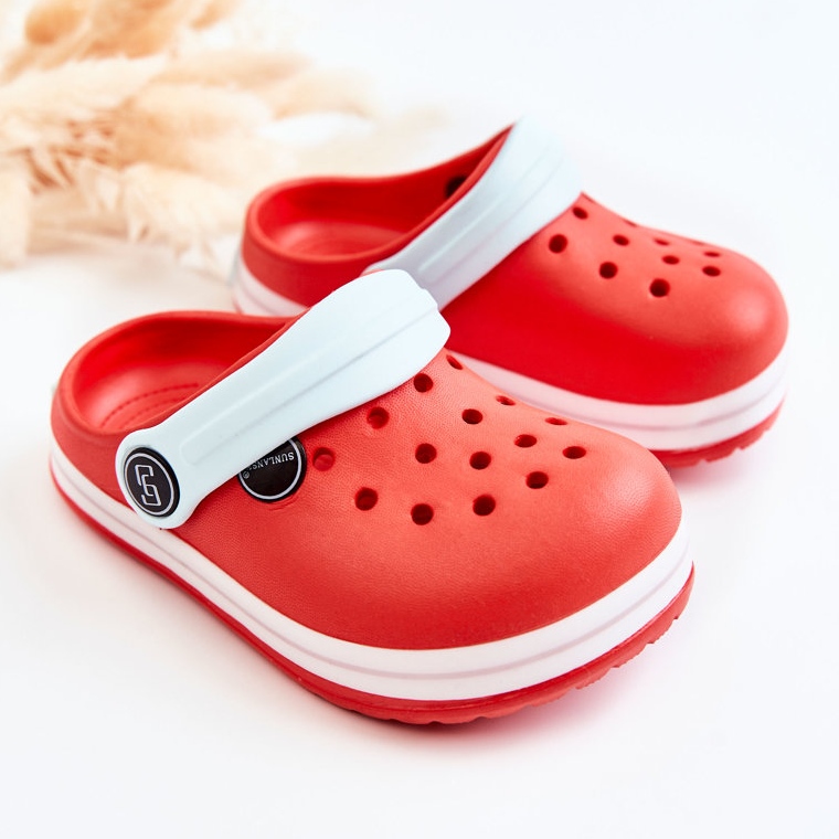 Bekväma barntofflor Crocs Red Colly röd 2