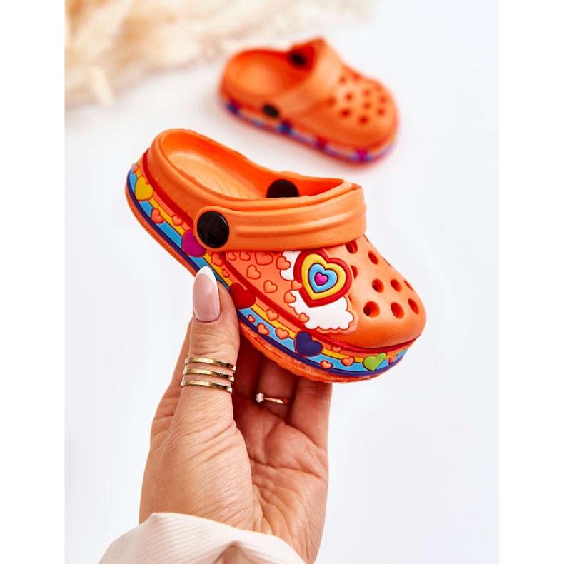 Barntofflor Skum Crocs Orange Charie 1