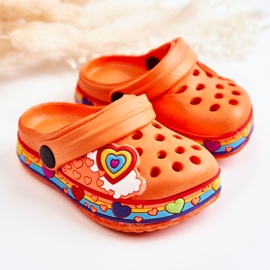 Barntofflor Skum Crocs Orange Charie 2