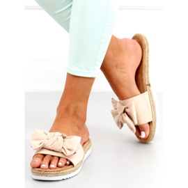 Espadrillor med Viola Beige rosett 2