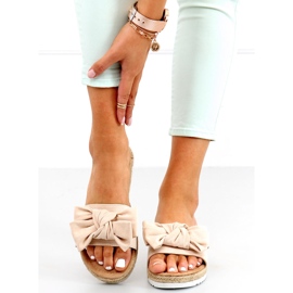 Espadrillor med Viola Beige rosett 1