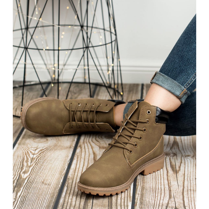 Seastar Damstövlar Trappers brun grön 1