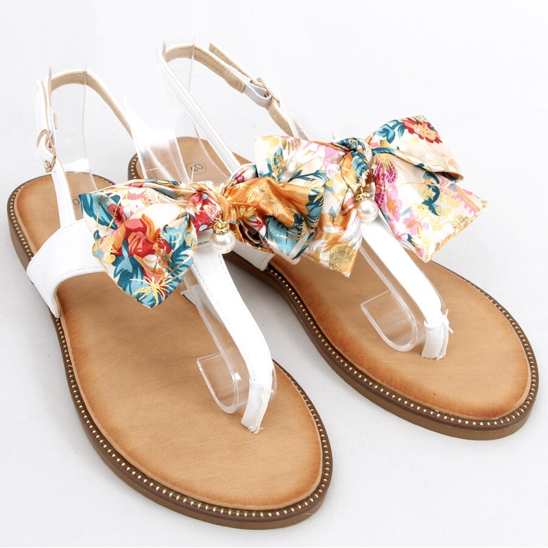 Flipflops med rosett Odette White vit 1