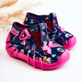 BEFADO S.A. Befado Supergirl Tofflor med rosett 110P456 Marinblå 2