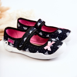 BEFADO S.A. Barnballerinatofflor Befado med rosett 114X481 Marinblå 2