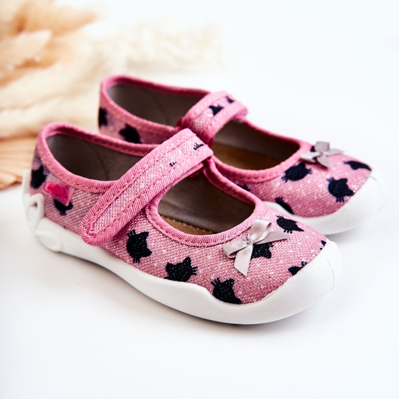 BEFADO S.A. Barnballerinatofflor Befado med rosett 114X480 Rosa 2