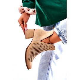 Lewski Shoes Mocka Openwork Boots Lewski Skor 3165 Beige 2