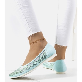 Gröna ballerinor med genombrutna Astrid ornament 1