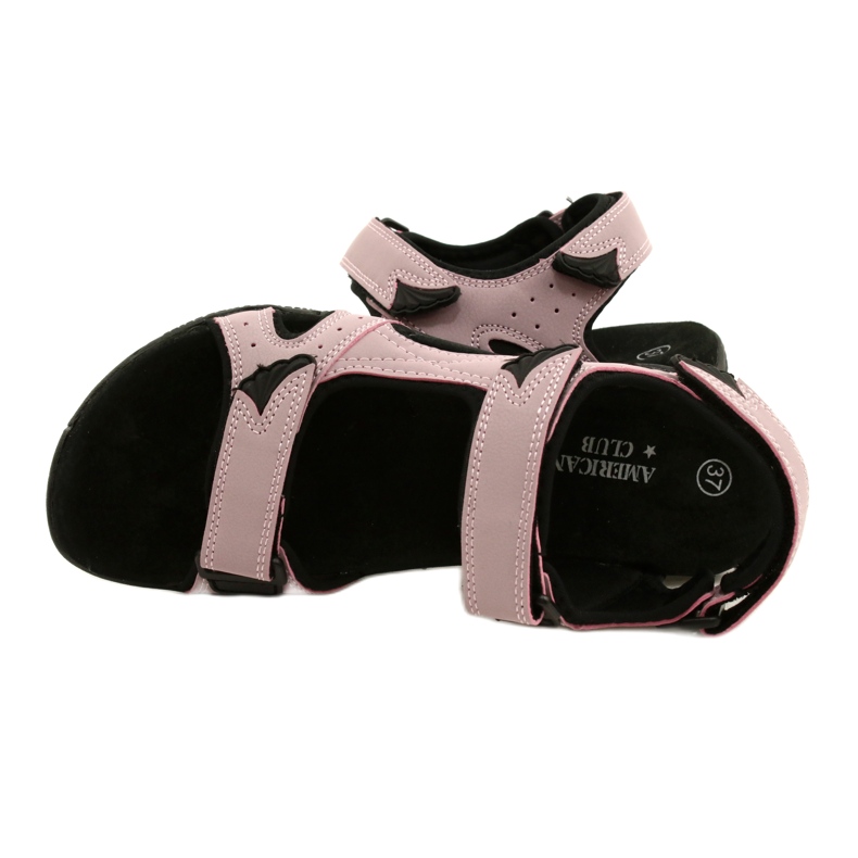 American Club HL53 / 22 Sandaler med Lt.Purple läderinlägg purpur rosa 4