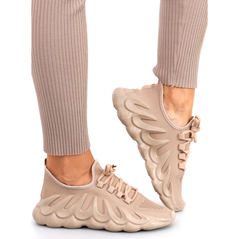 Band Khaki sock sportskor beige 1