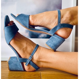 Jolina Blå högklackade sandaler 2