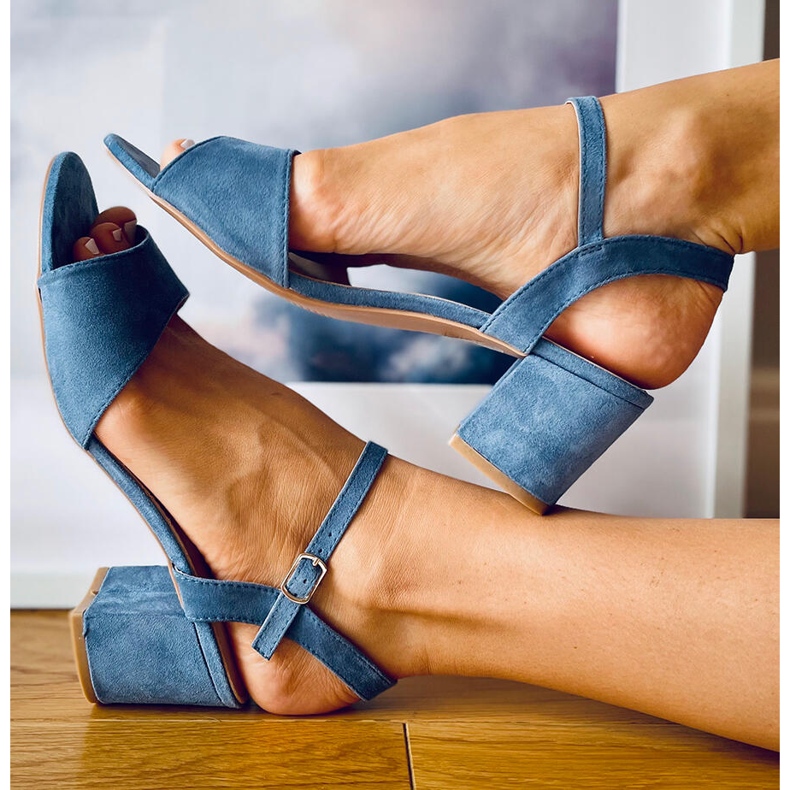 Jolina Blå högklackade sandaler 2