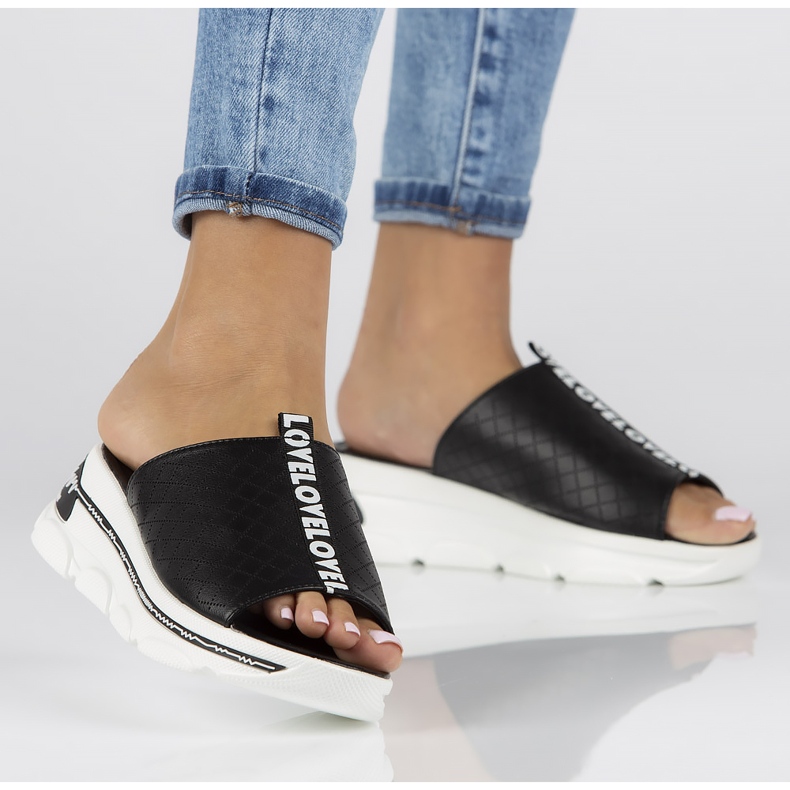 Skinntofflor Filippo DK3679 / 22 Bk svarta 1