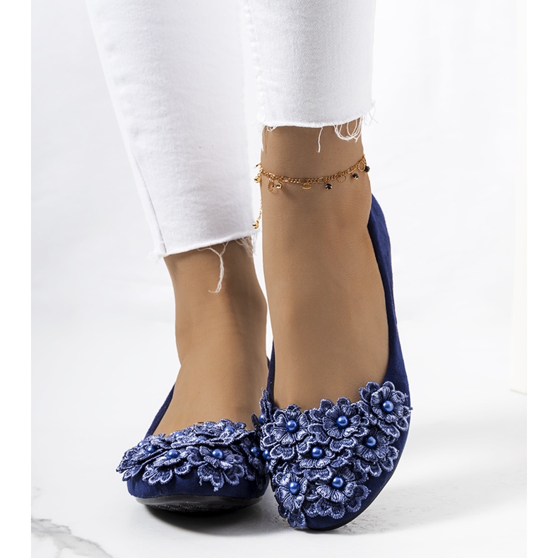 Cremin marinblå ballerinor för kvinnor 1