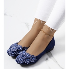 Cremin marinblå ballerinor för kvinnor 2