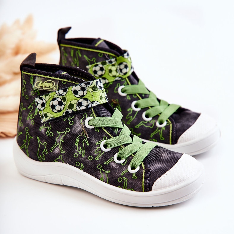 BEFADO S.A. Höga barnsneakers Fotboll Befado 268X070 Grå-Grön 1