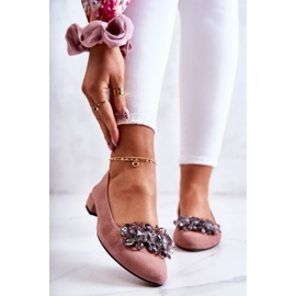 PA2 Mockaballerinor med rosa Loretta-dekoration 1