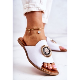 Lewski Shoes Läder Fashionabla Tofflor Lewski Skor 3132 / O Vit 1