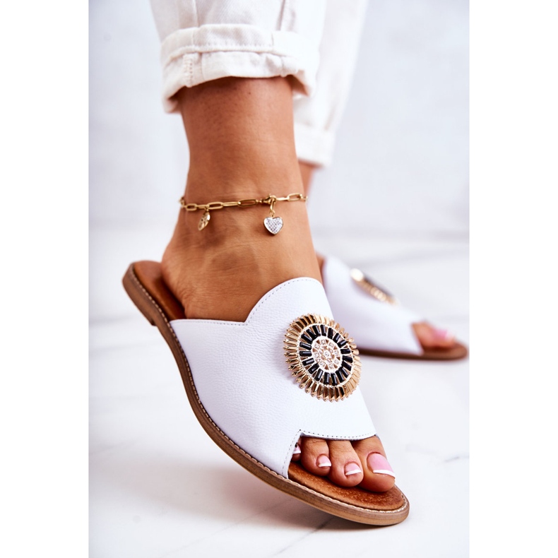 Lewski Shoes Läder Fashionabla Tofflor Lewski Skor 3132 / O Vit 1