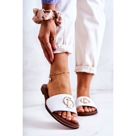 Lädertofflor dam Nicole 2735 Vit 1